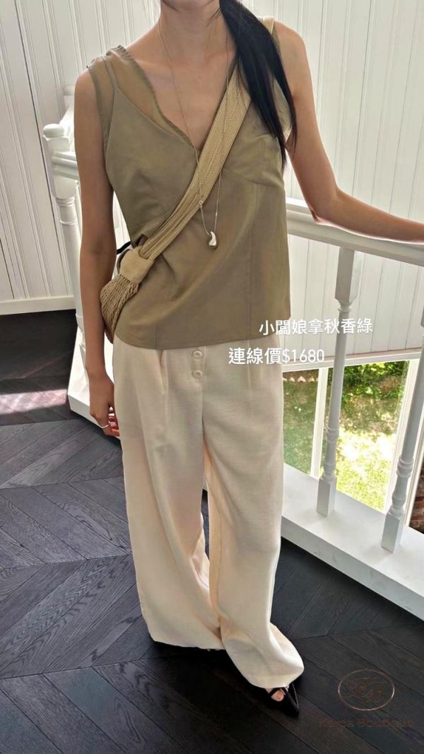 KR2635 夏季 超美自留的紡紗背心 