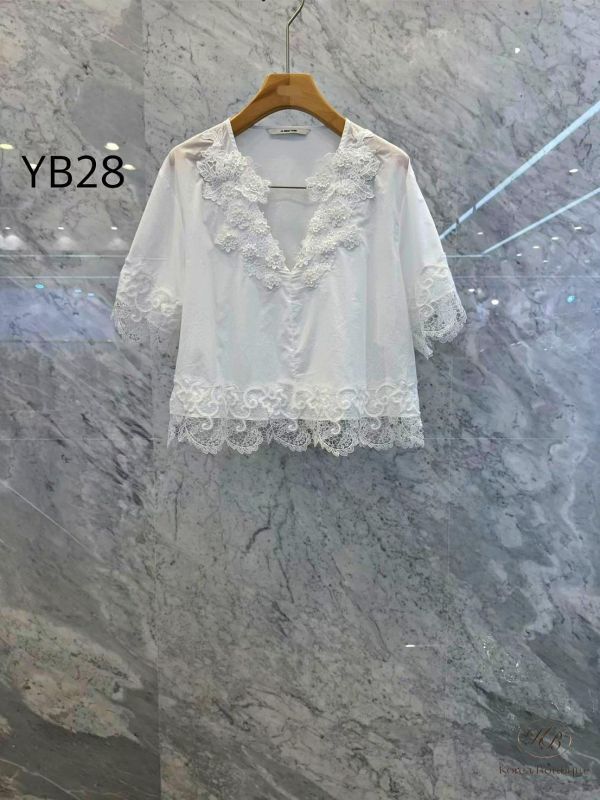 SS454 春季 Js設計家 重工設計花邊上衣 