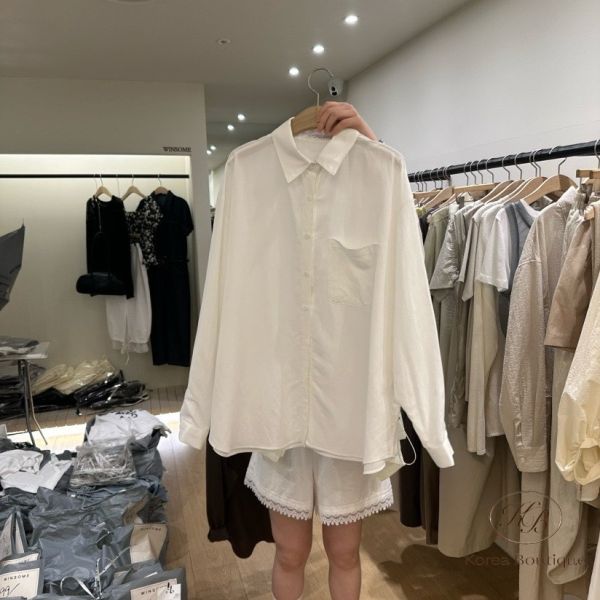 Kr70  夏裝 質感很好的亞麻襯衫 我推蘋果綠 