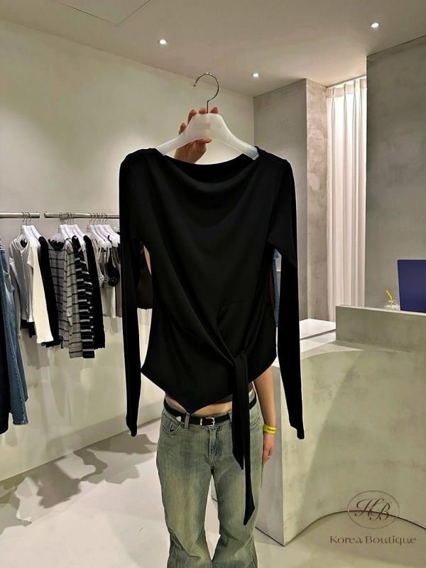 FW2647 秋季 彈性棉綁帶上衣 