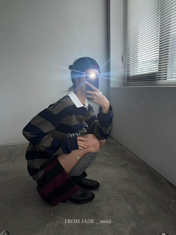 FW2744 秋季 條紋字母polo衫 