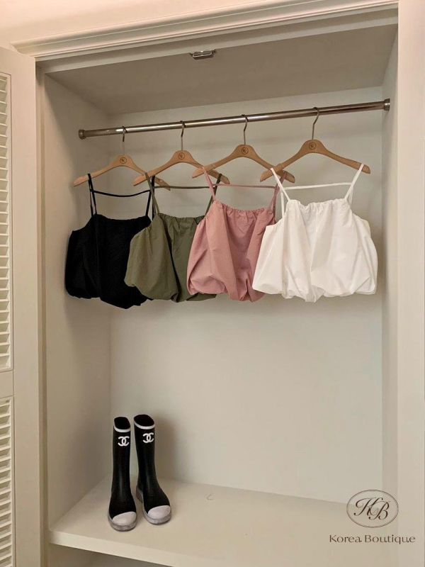 SS371 春季 氣球感細肩帶上衣 