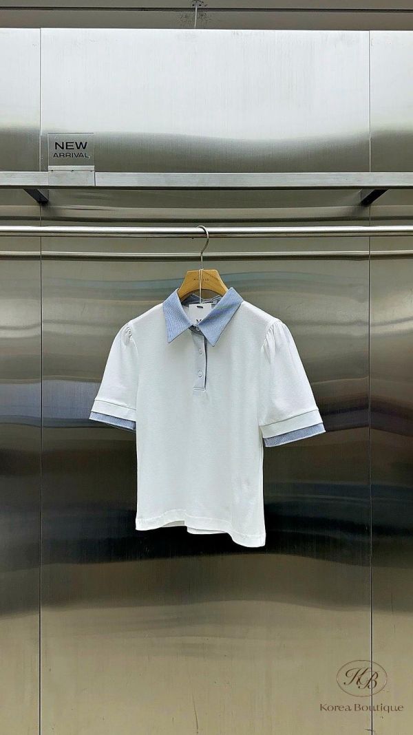 SS410 春季 撞色領口polo衫 
