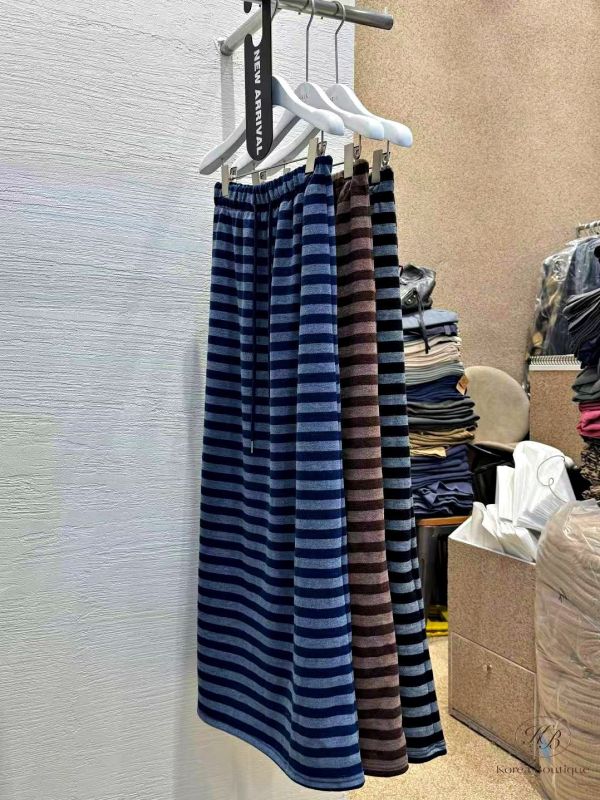 Fw471 冬季 條紋長裙 