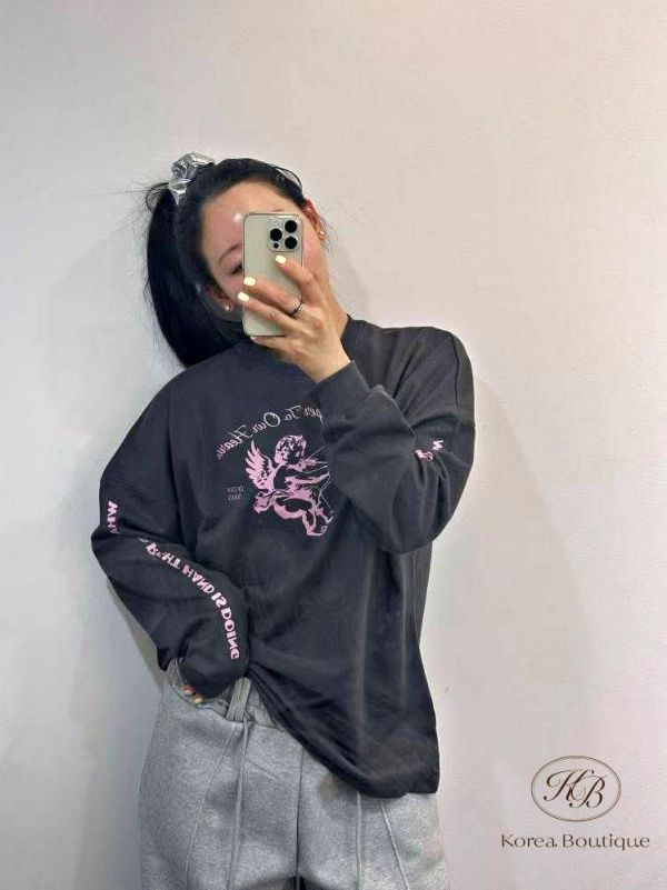 SS196 春季 客人的點菜款 小天使 圖案上衣 