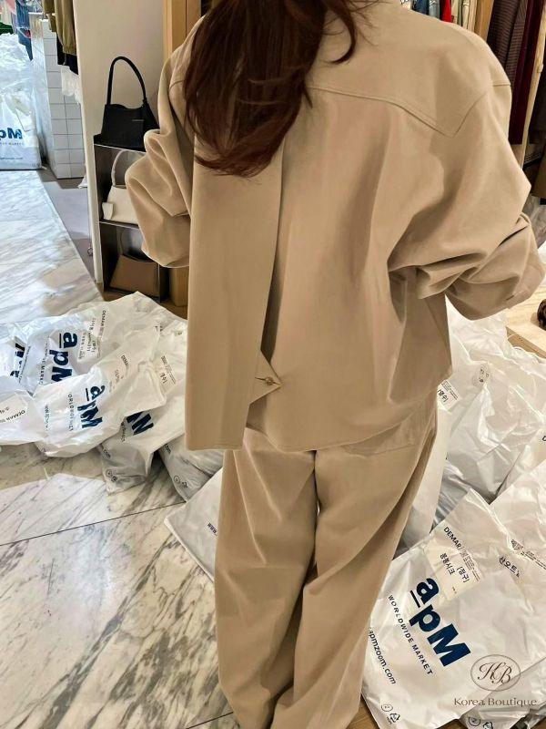 FW3828 秋季 有質感的西裝套裝 秋冬米白色也是首選 