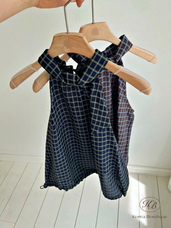 SS440 春季 格紋消肩上衣 露出鎖骨好性感 