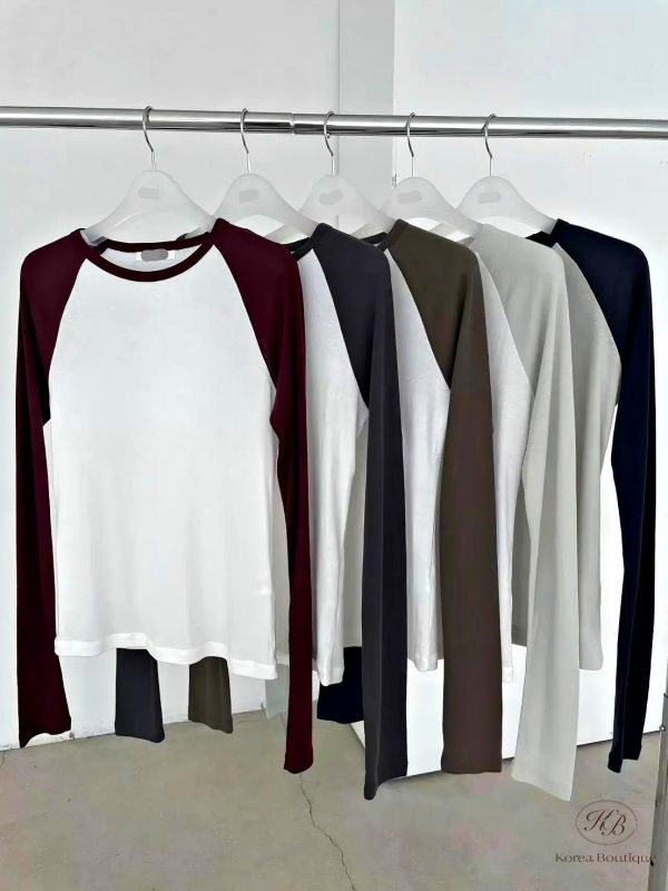 FW2615 秋季 撞色長袖上衣 