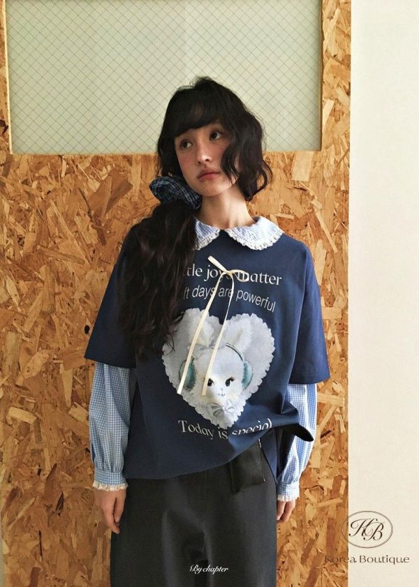 SS146 春季 兔兔立體蝴蝶結上衣 