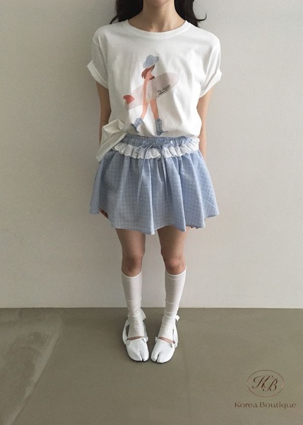 Su46 夏裝 清新衝浪女孩tee 
