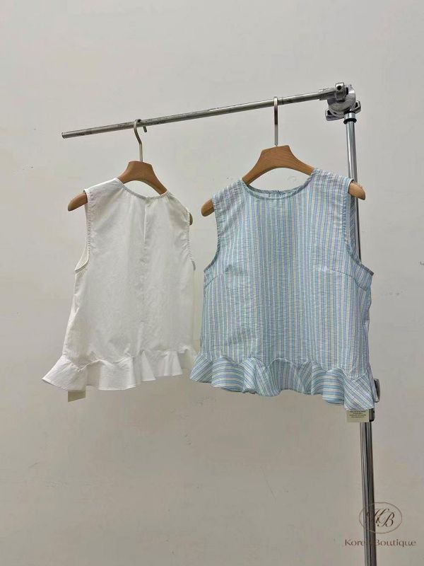 SS407 春季 質感小裙擺背心 