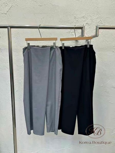 FW3795 秋季 時髦不對稱寬褲 