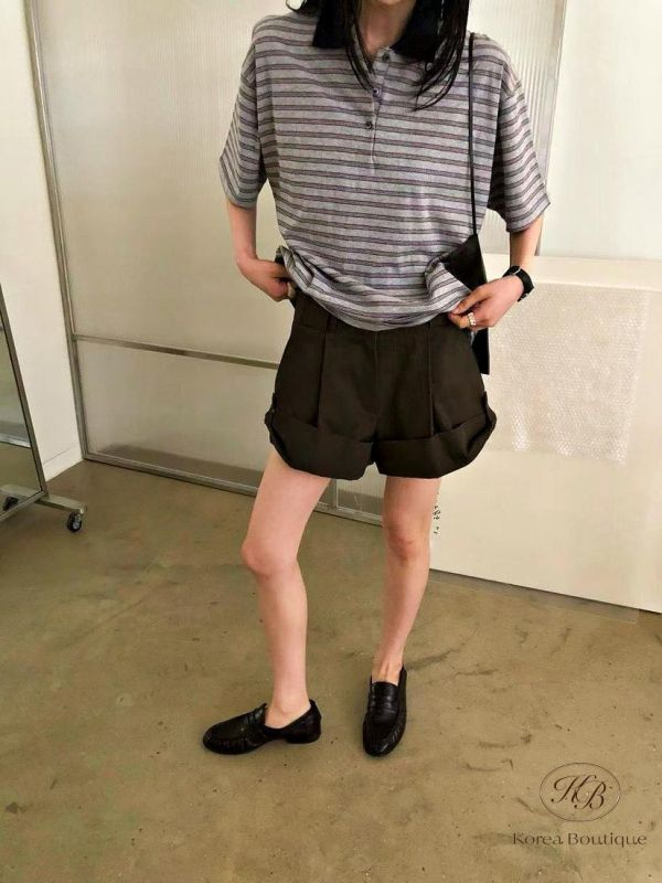 SS511 春季 條紋短袖polo衫 