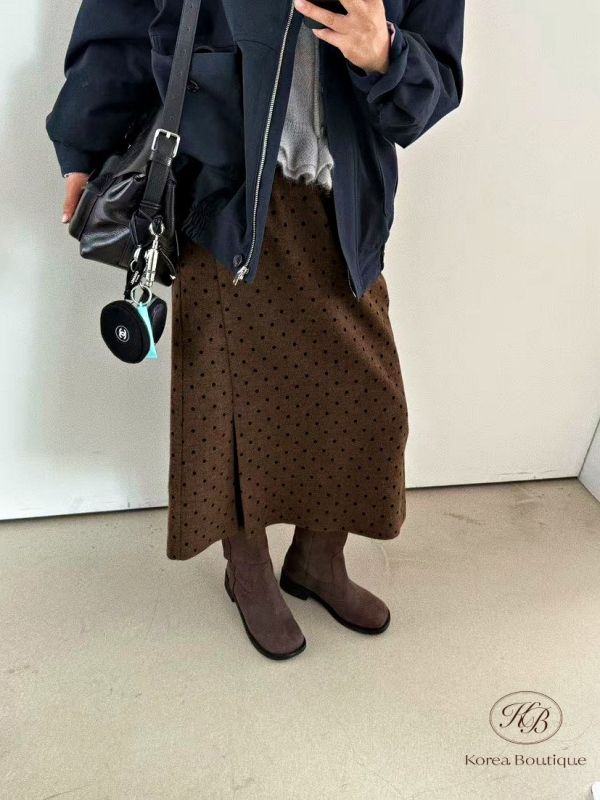 Fw187 秋季 點點半身裙 均碼 