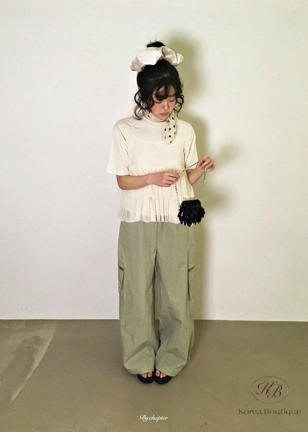 SS330 春季 可愛紡紗兩件式上衣 