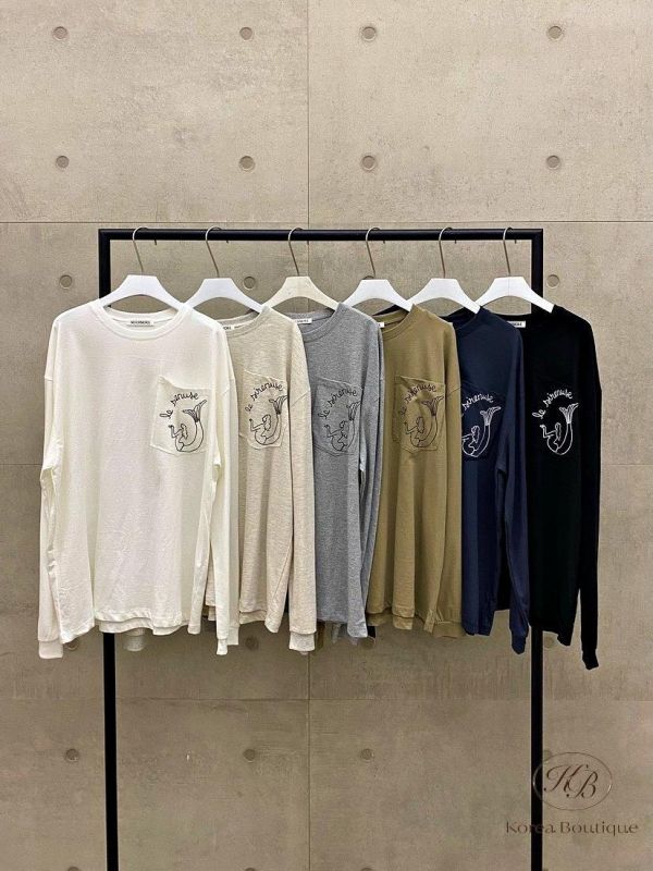 FW2760 秋季 口袋美人魚長版上衣 