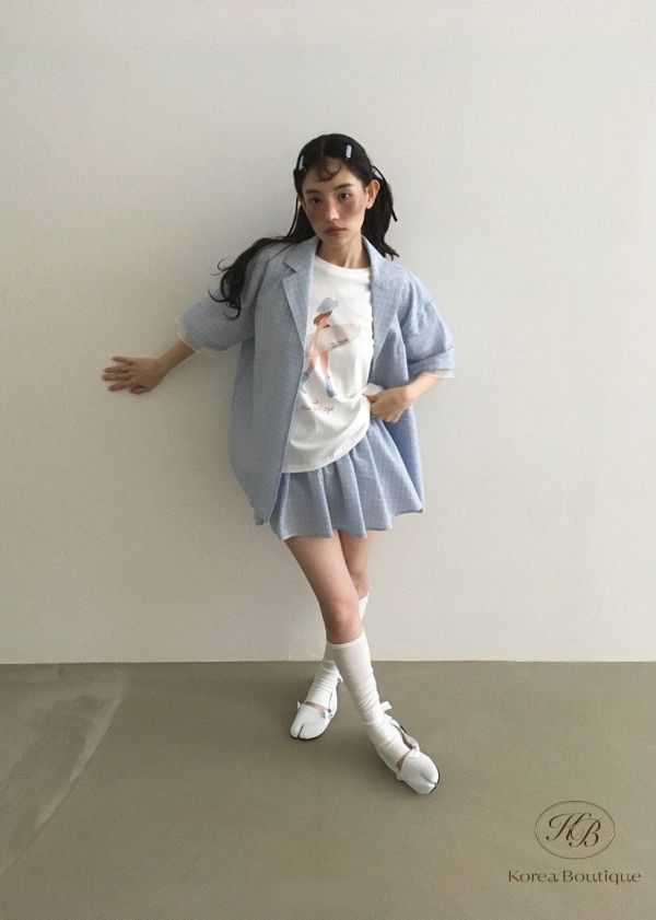 Su46 夏裝 清新衝浪女孩tee 