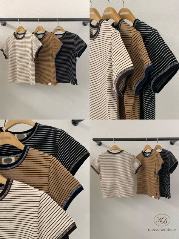 Fw15 秋季 條紋車縫設計上衣 