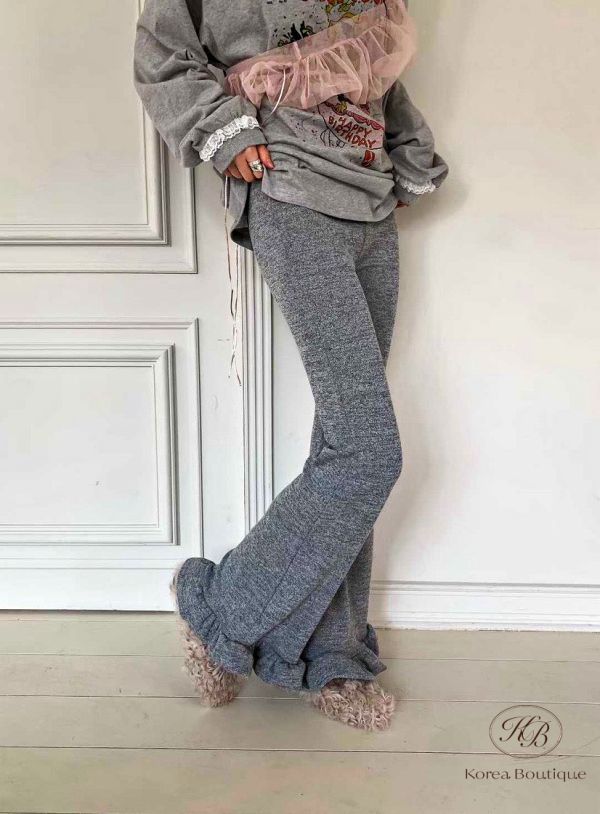 FWRK117 冬季 荷葉造型長褲 