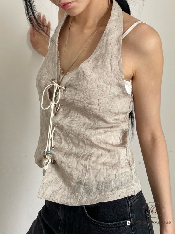 Su97 夏裝 綁帶背心 