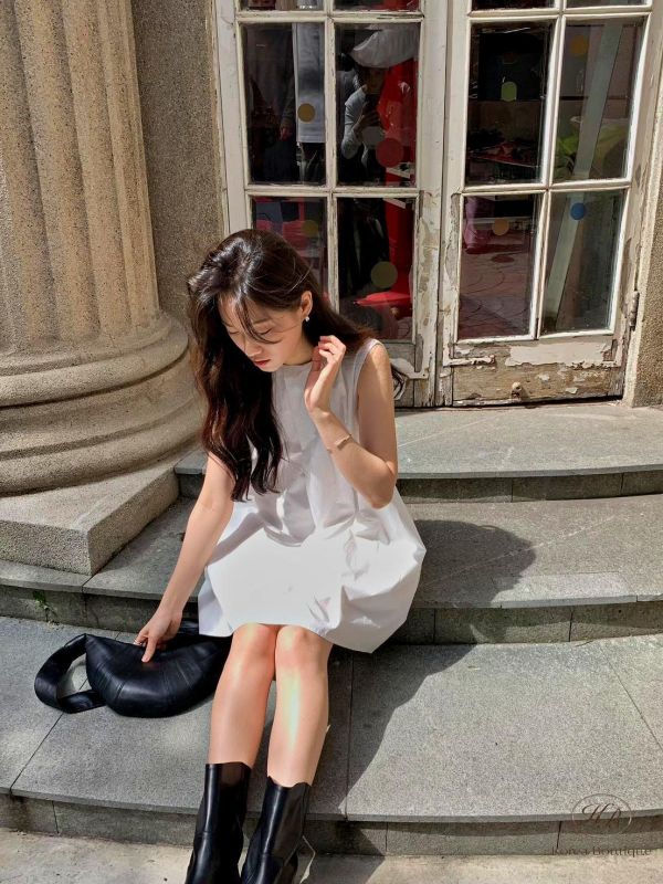 SS394 春季 夏季簡約背心洋裝 