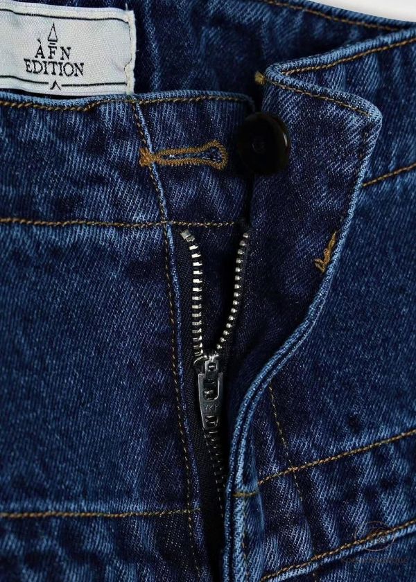 SS85 春季 原色牛仔吊帶褲 