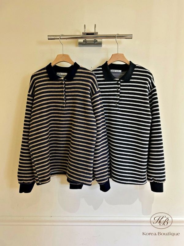 FWKR21 冬季 條紋長版上衣 