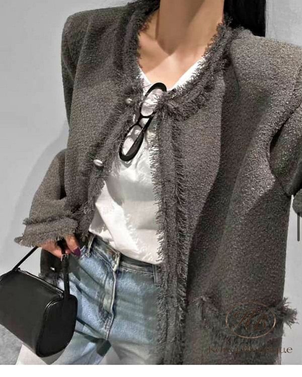 Fw245 秋季 小香外套 自留灰色 