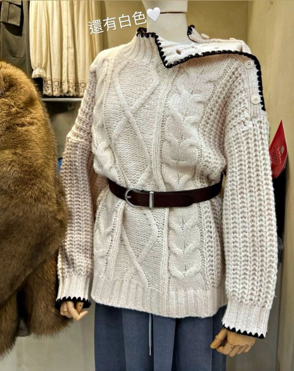 FWKR31 冬季 可愛顏色麻花毛衣 