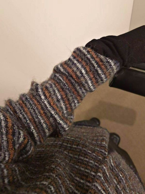 Fw420 秋季 質感排扣條紋針織衫 