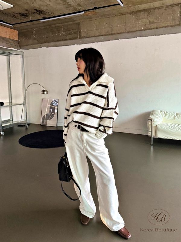 FWKR61 冬季 線條v領上衣 