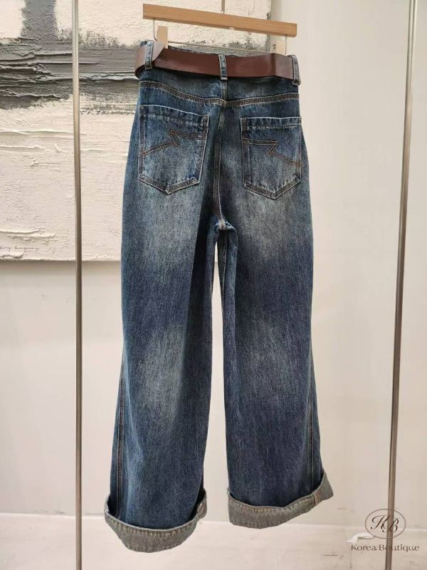 Fw27 秋季 附皮帶的雪花褲 