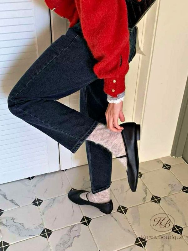 Fw466a 冬季 炭灰色的小直筒牛仔褲 