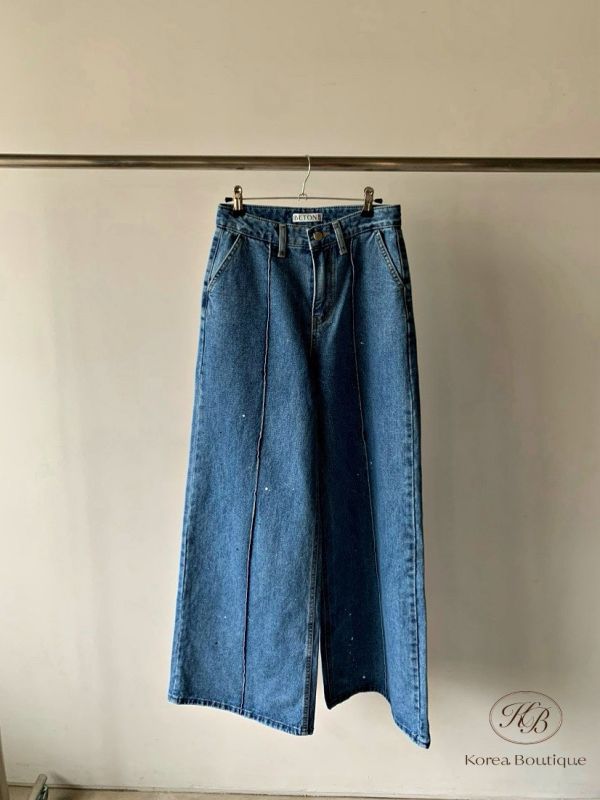 Fw326 秋季 找到好看的寬褲牛仔褲 