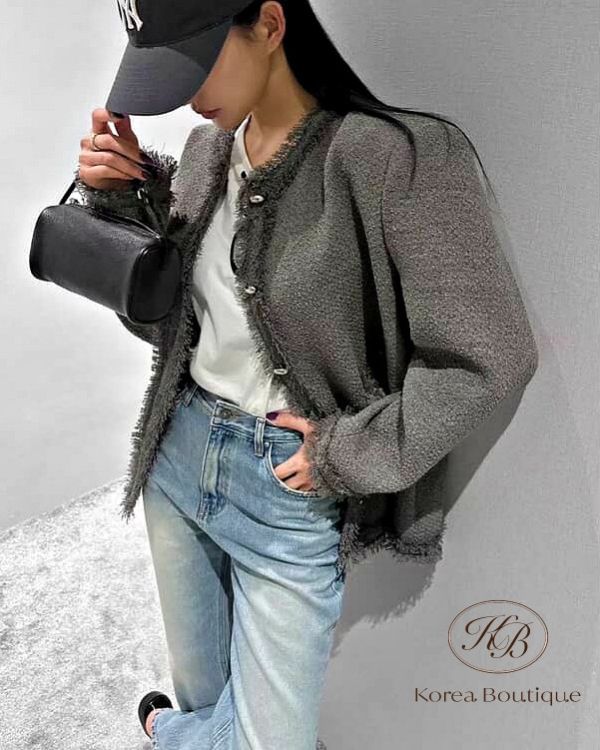 Fw245 秋季 小香外套 自留灰色 