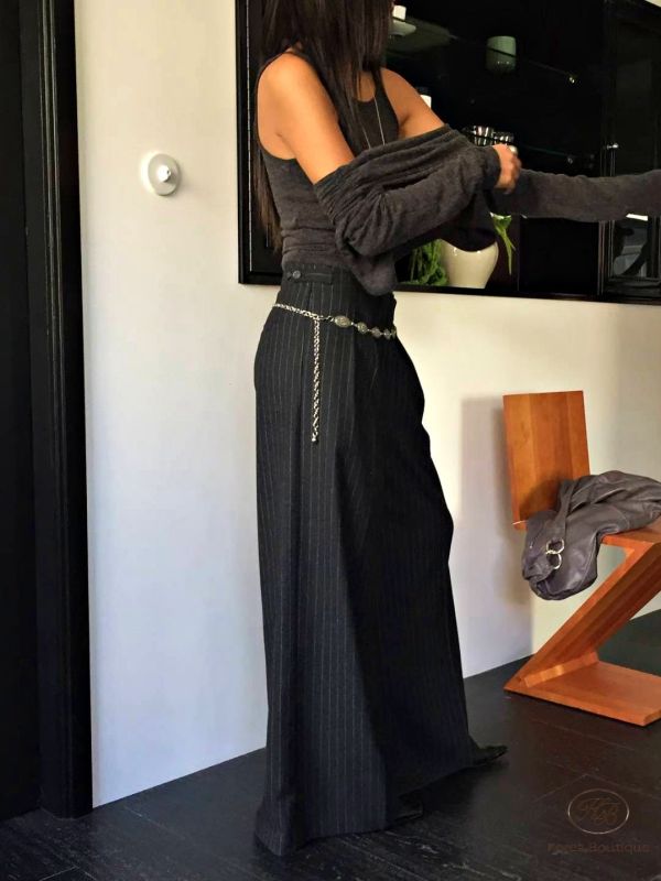 Fw431 冬季 條紋西裝褲 