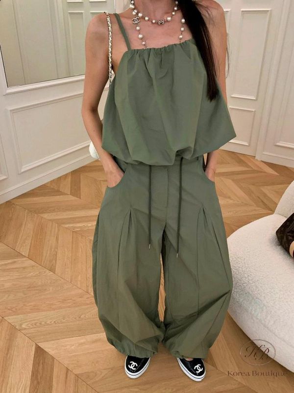 SS371 春季 氣球感細肩帶上衣 