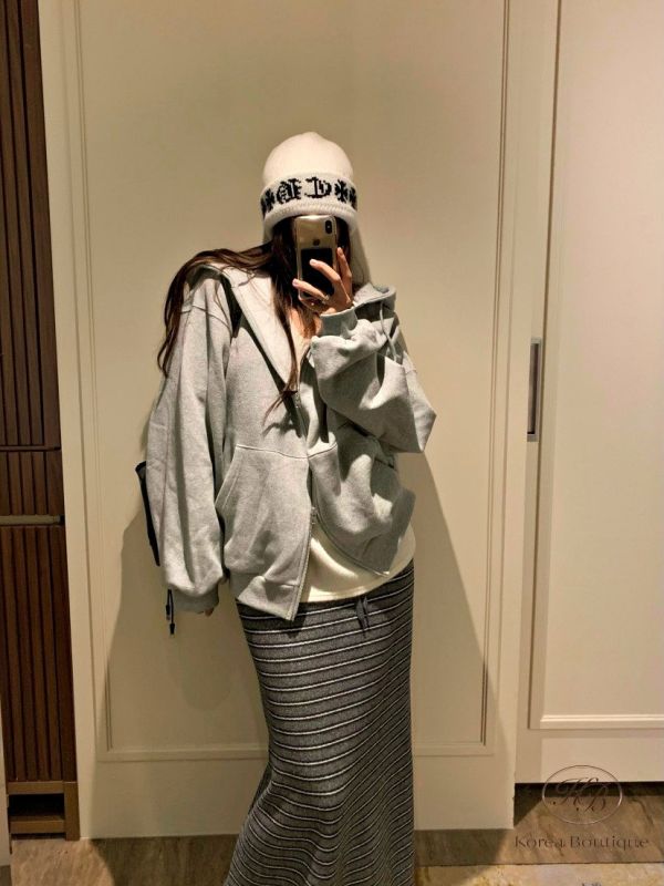 Fw474 冬季 加絨連帽運動褲裝 