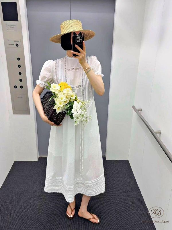 SS495 春季 好美的南法度假布蕾絲洋裝 
