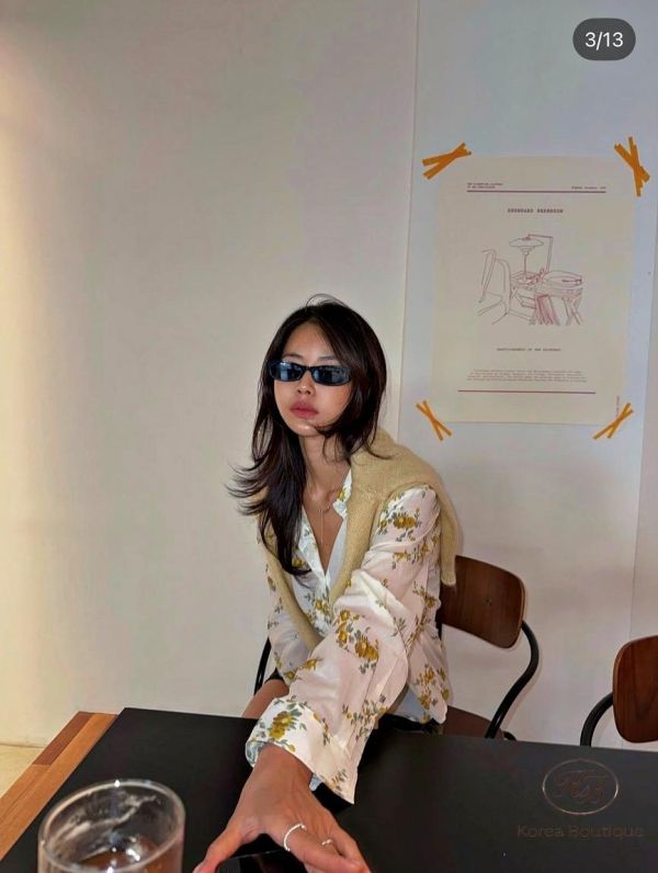 FW2698 秋季 質感花襯衫 
