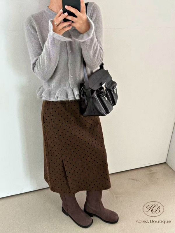 Fw187 秋季 點點半身裙 均碼 
