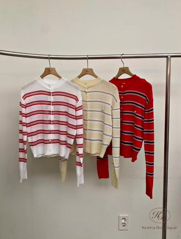 SS242 春季 顏色好美的條紋外套 