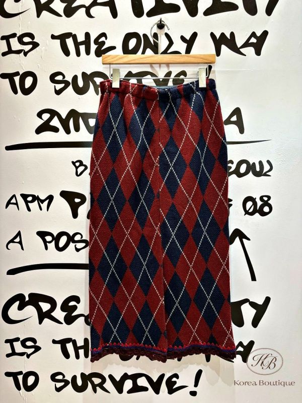 Fw384 秋季 毛呢英倫童趣裙 