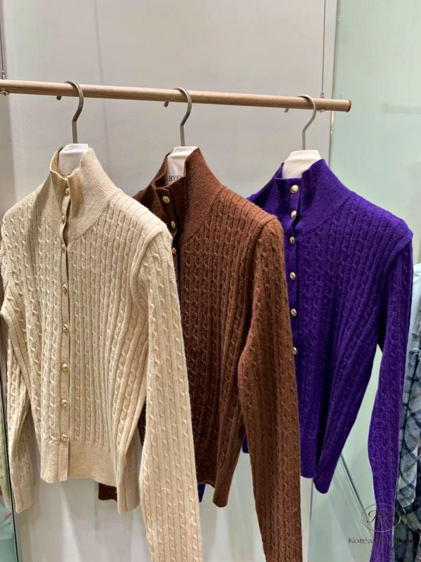 Fw286 秋季 小金圓扣高領外套 