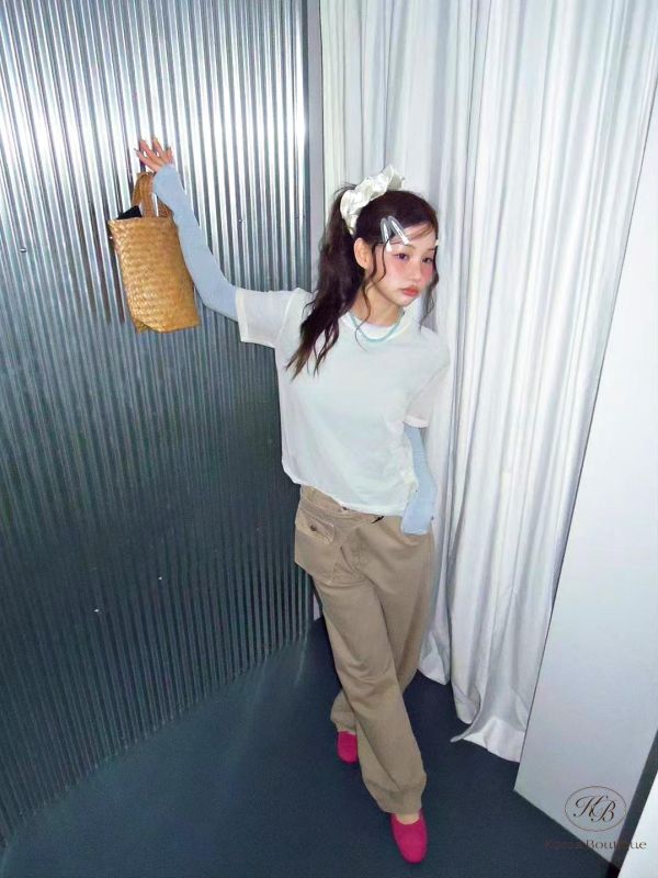 SS169 春季 附腰封設計的牛仔褲 