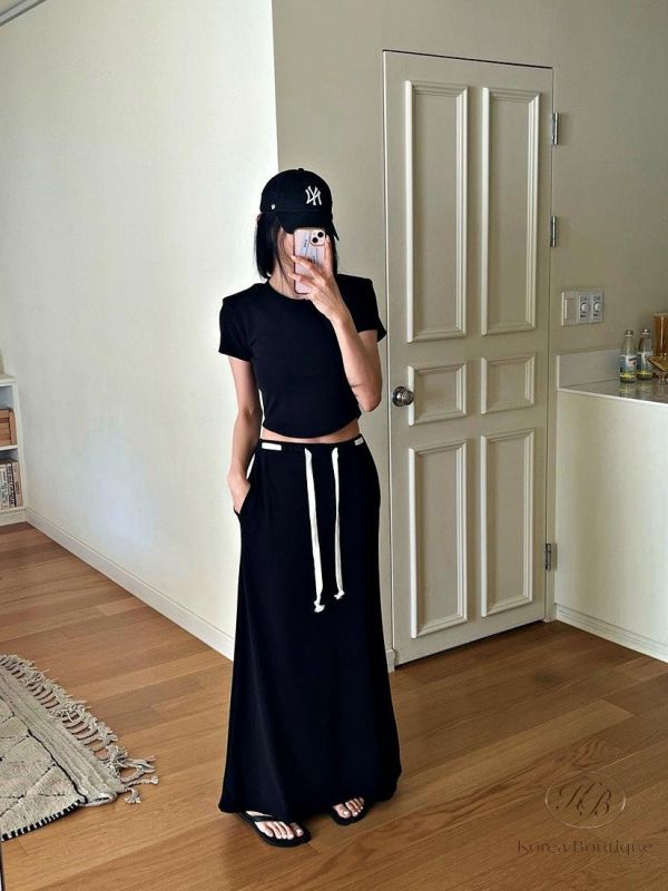 SS391 春季 棉質長裙運動套裝 