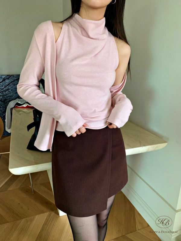 Fw413 秋季 高領背心套裝 