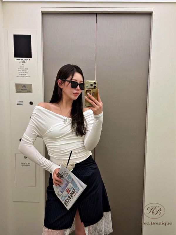 SS118 春季 彈性棉v領上衣 