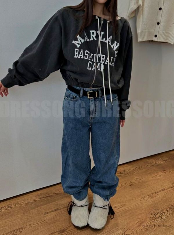 Fw459 冬季 字母無領外套 