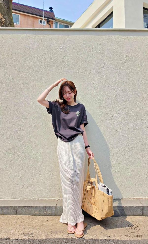 SS374 春季 男友風字母tee 